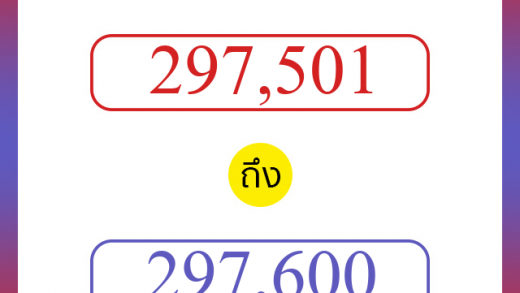 วิธีนับตัวเลขภาษาอังกฤษ 297501 ถึง 297600 เอาไว้คุยกับชาวต่างชาติ