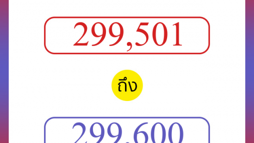 วิธีนับตัวเลขภาษาอังกฤษ 299501 ถึง 299600 เอาไว้คุยกับชาวต่างชาติ