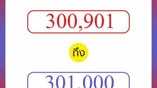 วิธีนับตัวเลขภาษาอังกฤษ 300901 ถึง 301000 เอาไว้คุยกับชาวต่างชาติ