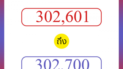 วิธีนับตัวเลขภาษาอังกฤษ 302601 ถึง 302700 เอาไว้คุยกับชาวต่างชาติ