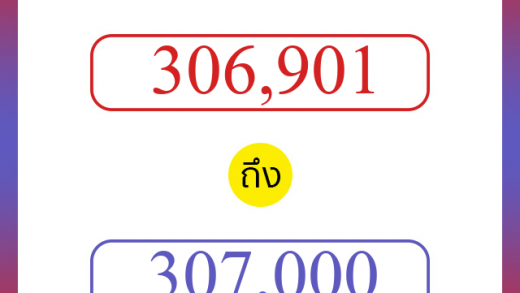 วิธีนับตัวเลขภาษาอังกฤษ 306901 ถึง 307000 เอาไว้คุยกับชาวต่างชาติ