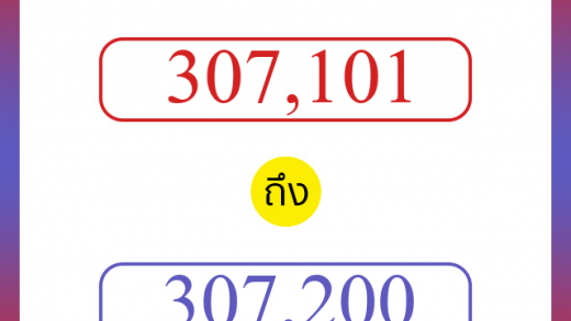 วิธีนับตัวเลขภาษาอังกฤษ 307101 ถึง 307200 เอาไว้คุยกับชาวต่างชาติ