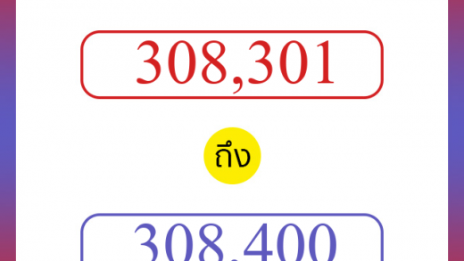 วิธีนับตัวเลขภาษาอังกฤษ 308301 ถึง 308400 เอาไว้คุยกับชาวต่างชาติ