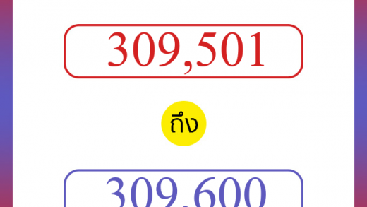 วิธีนับตัวเลขภาษาอังกฤษ 309501 ถึง 309600 เอาไว้คุยกับชาวต่างชาติ