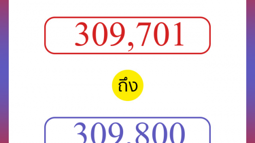 วิธีนับตัวเลขภาษาอังกฤษ 309701 ถึง 309800 เอาไว้คุยกับชาวต่างชาติ