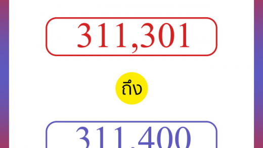 วิธีนับตัวเลขภาษาอังกฤษ 311301 ถึง 311400 เอาไว้คุยกับชาวต่างชาติ