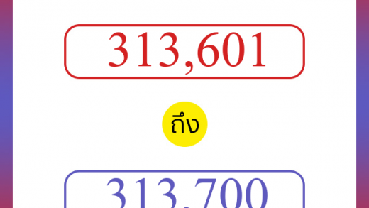 วิธีนับตัวเลขภาษาอังกฤษ 313601 ถึง 313700 เอาไว้คุยกับชาวต่างชาติ