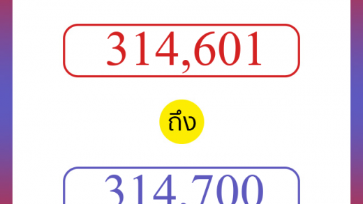 วิธีนับตัวเลขภาษาอังกฤษ 314601 ถึง 314700 เอาไว้คุยกับชาวต่างชาติ