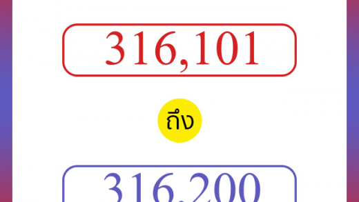 วิธีนับตัวเลขภาษาอังกฤษ 316101 ถึง 316200 เอาไว้คุยกับชาวต่างชาติ