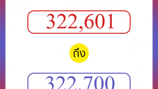 วิธีนับตัวเลขภาษาอังกฤษ 322601 ถึง 322700 เอาไว้คุยกับชาวต่างชาติ