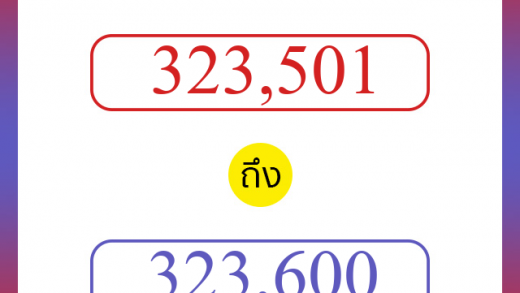 วิธีนับตัวเลขภาษาอังกฤษ 323501 ถึง 323600 เอาไว้คุยกับชาวต่างชาติ