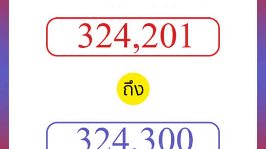 วิธีนับตัวเลขภาษาอังกฤษ 324201 ถึง 324300 เอาไว้คุยกับชาวต่างชาติ
