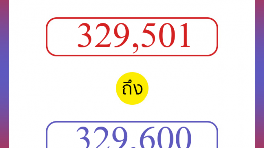 วิธีนับตัวเลขภาษาอังกฤษ 329501 ถึง 329600 เอาไว้คุยกับชาวต่างชาติ
