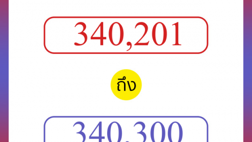 วิธีนับตัวเลขภาษาอังกฤษ 340201 ถึง 340300 เอาไว้คุยกับชาวต่างชาติ