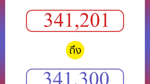 วิธีนับตัวเลขภาษาอังกฤษ 341201 ถึง 341300 เอาไว้คุยกับชาวต่างชาติ