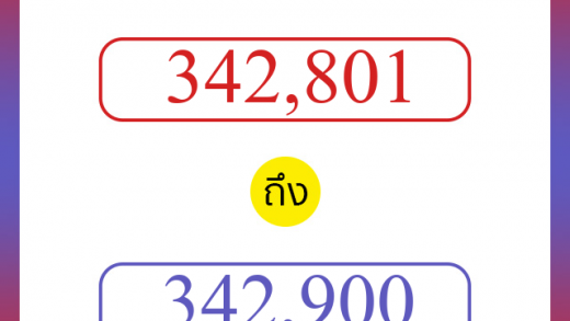 วิธีนับตัวเลขภาษาอังกฤษ 342801 ถึง 342900 เอาไว้คุยกับชาวต่างชาติ