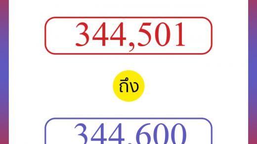 วิธีนับตัวเลขภาษาอังกฤษ 344501 ถึง 344600 เอาไว้คุยกับชาวต่างชาติ