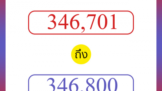 วิธีนับตัวเลขภาษาอังกฤษ 346701 ถึง 346800 เอาไว้คุยกับชาวต่างชาติ