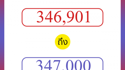 วิธีนับตัวเลขภาษาอังกฤษ 346901 ถึง 347000 เอาไว้คุยกับชาวต่างชาติ