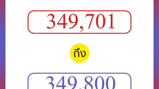 วิธีนับตัวเลขภาษาอังกฤษ 349701 ถึง 349800 เอาไว้คุยกับชาวต่างชาติ