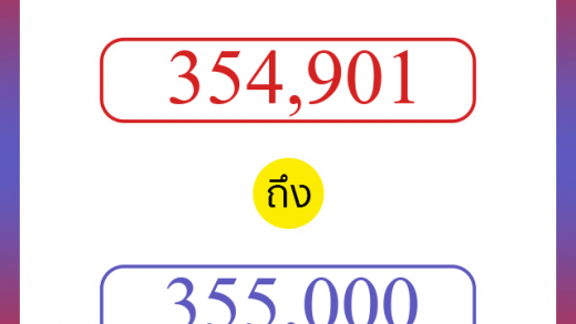 วิธีนับตัวเลขภาษาอังกฤษ 354901 ถึง 355000 เอาไว้คุยกับชาวต่างชาติ