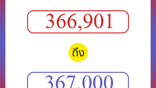 วิธีนับตัวเลขภาษาอังกฤษ 366901 ถึง 367000 เอาไว้คุยกับชาวต่างชาติ