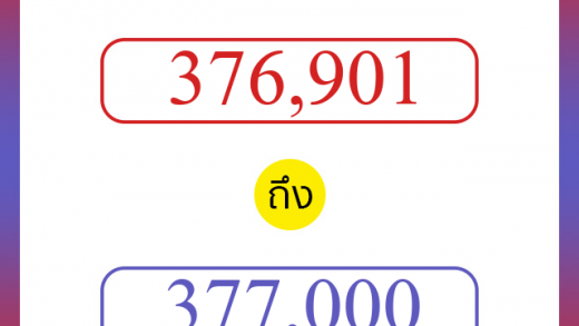 วิธีนับตัวเลขภาษาอังกฤษ 376901 ถึง 377000 เอาไว้คุยกับชาวต่างชาติ