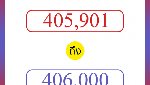 วิธีนับตัวเลขภาษาอังกฤษ 405901 ถึง 406000 เอาไว้คุยกับชาวต่างชาติ