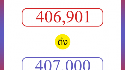 วิธีนับตัวเลขภาษาอังกฤษ 406901 ถึง 407000 เอาไว้คุยกับชาวต่างชาติ