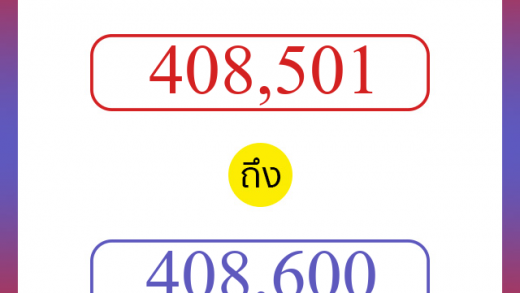 วิธีนับตัวเลขภาษาอังกฤษ 408501 ถึง 408600 เอาไว้คุยกับชาวต่างชาติ