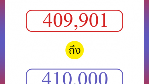 วิธีนับตัวเลขภาษาอังกฤษ 409901 ถึง 410000 เอาไว้คุยกับชาวต่างชาติ