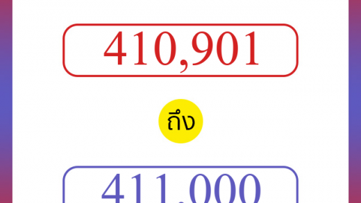 วิธีนับตัวเลขภาษาอังกฤษ 410901 ถึง 411000 เอาไว้คุยกับชาวต่างชาติ