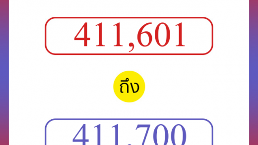 วิธีนับตัวเลขภาษาอังกฤษ 411601 ถึง 411700 เอาไว้คุยกับชาวต่างชาติ