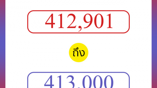 วิธีนับตัวเลขภาษาอังกฤษ 412901 ถึง 413000 เอาไว้คุยกับชาวต่างชาติ