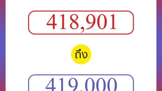 วิธีนับตัวเลขภาษาอังกฤษ 418901 ถึง 419000 เอาไว้คุยกับชาวต่างชาติ