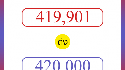 วิธีนับตัวเลขภาษาอังกฤษ 419901 ถึง 420000 เอาไว้คุยกับชาวต่างชาติ