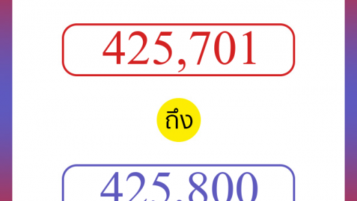 วิธีนับตัวเลขภาษาอังกฤษ 425701 ถึง 425800 เอาไว้คุยกับชาวต่างชาติ