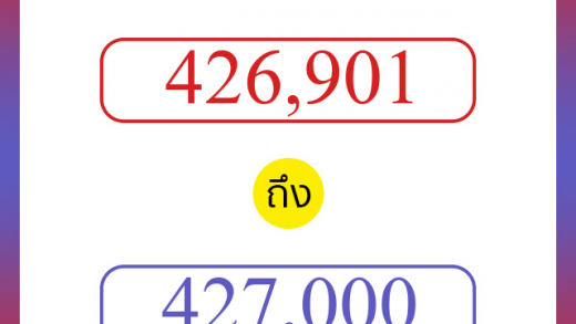 วิธีนับตัวเลขภาษาอังกฤษ 426901 ถึง 427000 เอาไว้คุยกับชาวต่างชาติ