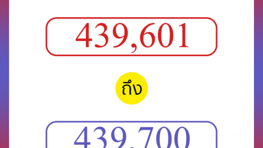 วิธีนับตัวเลขภาษาอังกฤษ 439601 ถึง 439700 เอาไว้คุยกับชาวต่างชาติ