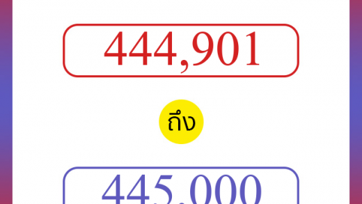 วิธีนับตัวเลขภาษาอังกฤษ 444901 ถึง 445000 เอาไว้คุยกับชาวต่างชาติ