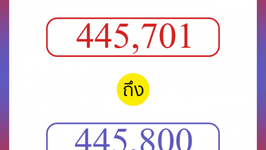 วิธีนับตัวเลขภาษาอังกฤษ 445701 ถึง 445800 เอาไว้คุยกับชาวต่างชาติ