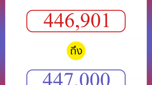 วิธีนับตัวเลขภาษาอังกฤษ 446901 ถึง 447000 เอาไว้คุยกับชาวต่างชาติ