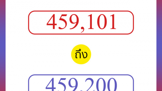 วิธีนับตัวเลขภาษาอังกฤษ 459101 ถึง 459200 เอาไว้คุยกับชาวต่างชาติ