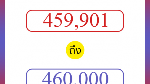 วิธีนับตัวเลขภาษาอังกฤษ 459901 ถึง 460000 เอาไว้คุยกับชาวต่างชาติ