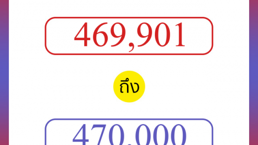 วิธีนับตัวเลขภาษาอังกฤษ 469901 ถึง 470000 เอาไว้คุยกับชาวต่างชาติ