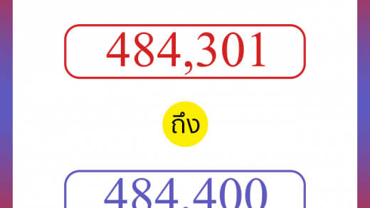 วิธีนับตัวเลขภาษาอังกฤษ 484301 ถึง 484400 เอาไว้คุยกับชาวต่างชาติ