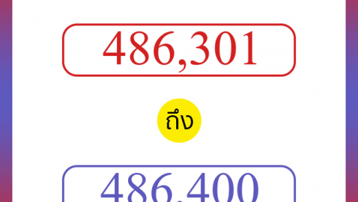 วิธีนับตัวเลขภาษาอังกฤษ 486301 ถึง 486400 เอาไว้คุยกับชาวต่างชาติ