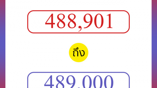 วิธีนับตัวเลขภาษาอังกฤษ 488901 ถึง 489000 เอาไว้คุยกับชาวต่างชาติ