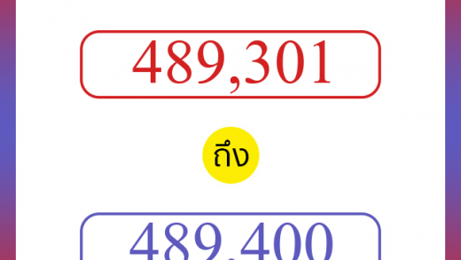 วิธีนับตัวเลขภาษาอังกฤษ 489301 ถึง 489400 เอาไว้คุยกับชาวต่างชาติ