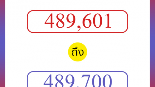 วิธีนับตัวเลขภาษาอังกฤษ 489601 ถึง 489700 เอาไว้คุยกับชาวต่างชาติ